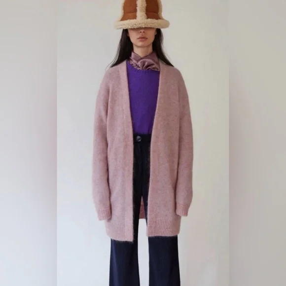 ACNE STUDIOS Raya Mohair Cardigan Sweater - Picture 2 of 12